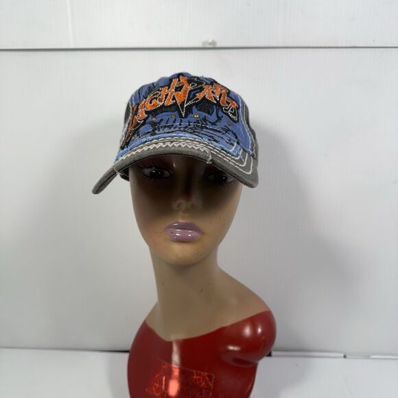 Lot Of 3 Women's Distressed Hats Truckers Caps - NYC-lackpard-blessed-EUC - Picture 4 of 12